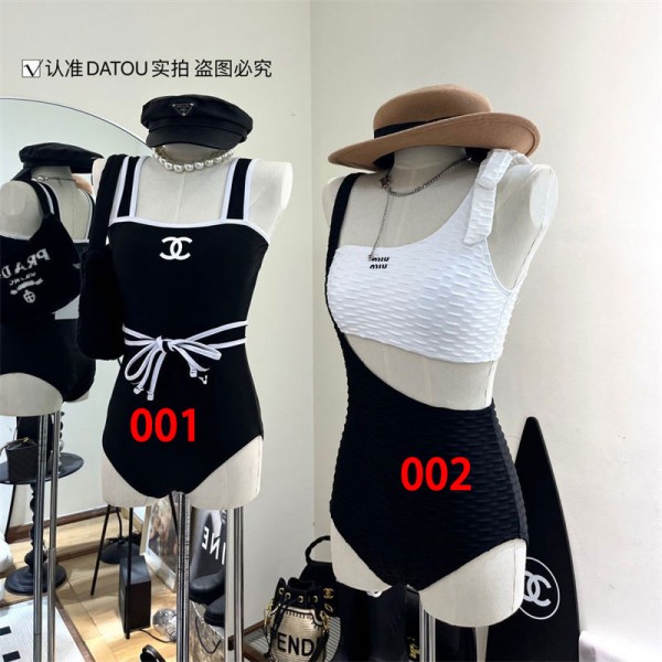 ミュウミュウ MiuMiuブランド ビキニワンピース 水着 レディース 体型カバー スイムウェア 着痩せ 女性 タンキニ 伸縮性 速乾 uvカット 競泳 海水浴 水泳 温泉 ビーチ プール サーフィン M - XL