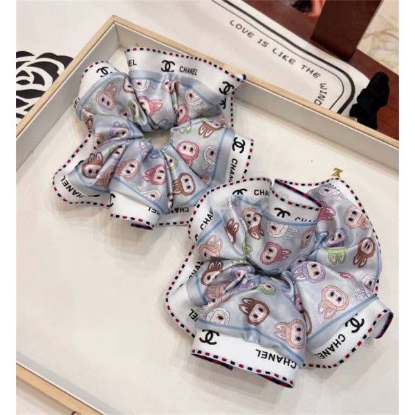 Chanel シャネルブランドシュシュ ヘアアクセサリー 光沢あり かわいい ボリューム 大ぶり ヘアゴム まとめ髪 髪留め ロングヘア ヘアバンド 輪ゴム 髪飾り おしゃれ かわいい プレゼント レディース 大人 キッズ