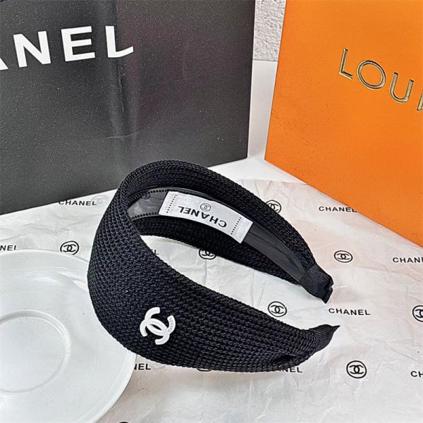 Chanel シャネルブランドカチューシャ 髪留め ヘアバンド 幅広 スウェット ヘアターバン風 洗顔 リブ おしゃれ 編みヘアバンド