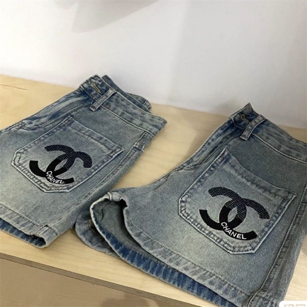 シャネル レディース デニム ショートパンツ レディース ブランド Chanel ストレッチ デニム ホットパンツ S - XL ハイウエスト 夏 ジーンズ ショートパンツ ズボン セクシー 短パン パンツ