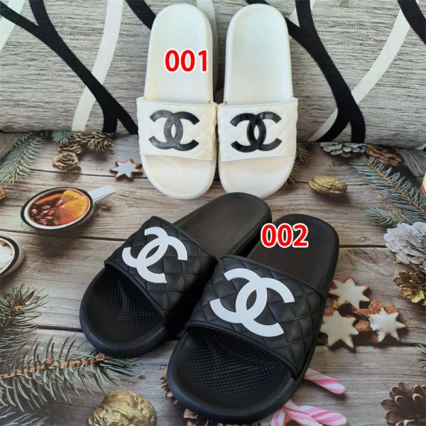 Chanel シャネルブランド スリッパ レディース お出かけ用サンダルハイブランド ビーチサンダルブランド ミュール 230¬250cm 美脚 可愛い滑 夏用スリッパ 室内スリッパ ルームシューズ 