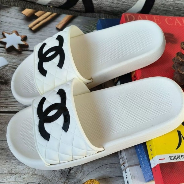 Chanel シャネルブランド スリッパ レディース お出かけ用サンダルハイブランド ビーチサンダルブランド ミュール 230¬250cm 美脚 可愛い滑 夏用スリッパ 室内スリッパ ルームシューズ 
