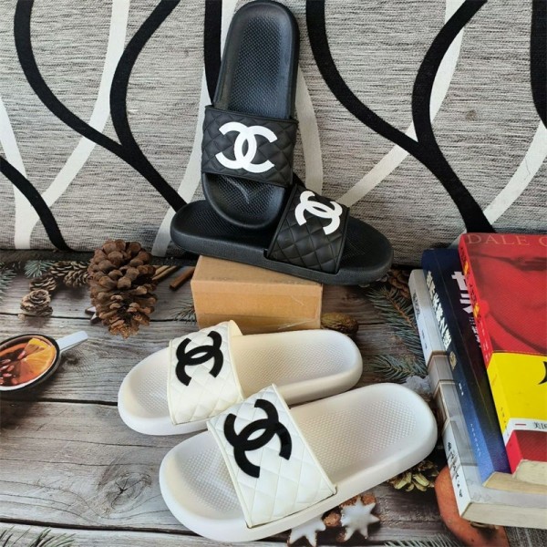 Chanel シャネルブランド スリッパ レディース お出かけ用サンダルハイブランド ビーチサンダルブランド ミュール 230¬250cm 美脚 可愛い滑 夏用スリッパ 室内スリッパ ルームシューズ 