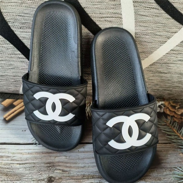 Chanel シャネルブランド スリッパ レディース お出かけ用サンダルハイブランド ビーチサンダルブランド ミュール 230¬250cm 美脚 可愛い滑 夏用スリッパ 室内スリッパ ルームシューズ 