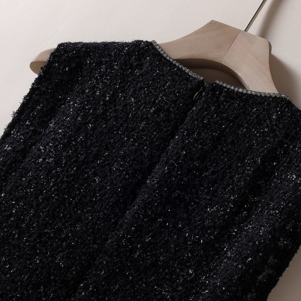 ブランドChanel ツイードドレス エレガント シャネル ワンピース Aライン ノースリーブ カジュアルワンピース 気質 レディース M - 4XL