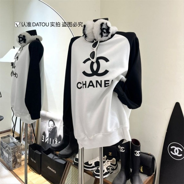 Chanel シャネルブランドパーカー コピーオーバーサイズパーカーブランドブランドスウェット上着ゆったりメンズ 服 コピー