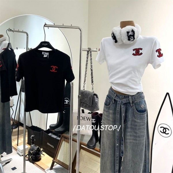 Chanel シャネルハイブランドtシャツ偽物レディースメンズブランドtシャツオーバーサイズ大人の上質Tシャツtシャツ ユニセック ブランド