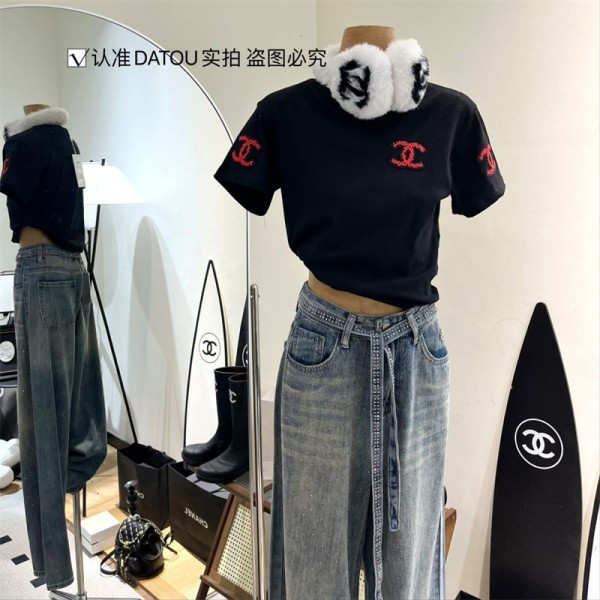 Chanel シャネルハイブランドtシャツ偽物レディースメンズブランドtシャツオーバーサイズ大人の上質Tシャツtシャツ ユニセック ブランド