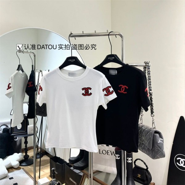 Chanel シャネルハイブランドtシャツ偽物レディースメンズブランドtシャツオーバーサイズ大人の上質Tシャツtシャツ ユニセック ブランド