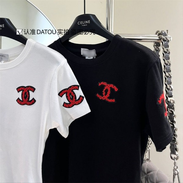 Chanel シャネルハイブランドtシャツ偽物レディースメンズブランドtシャツオーバーサイズ大人の上質Tシャツtシャツ ユニセック ブランド