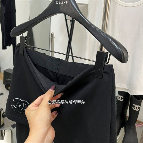 Chanel シャネルブランドレディース 上下 3点セット パンツセット セットアップ トレーナー ロングパンツ 春 秋 冬 長袖Ｔシャツ M,L フード付き 無地 スリム カジュアル 運動着 普段着 部屋着 ジョギング