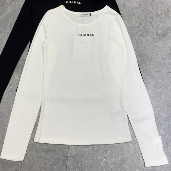 Chanel シャネル長袖tシャツハイブランドブランドインナーtシャツ高品質Tシャツカットソーペアカップル20代 30代40代tシャツ 激安パロディS - L