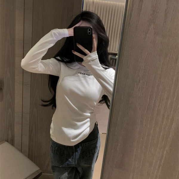 Chanel シャネル長袖tシャツハイブランドブランドインナーtシャツ高品質Tシャツカットソーペアカップル20代 30代40代tシャツ 激安パロディS - L