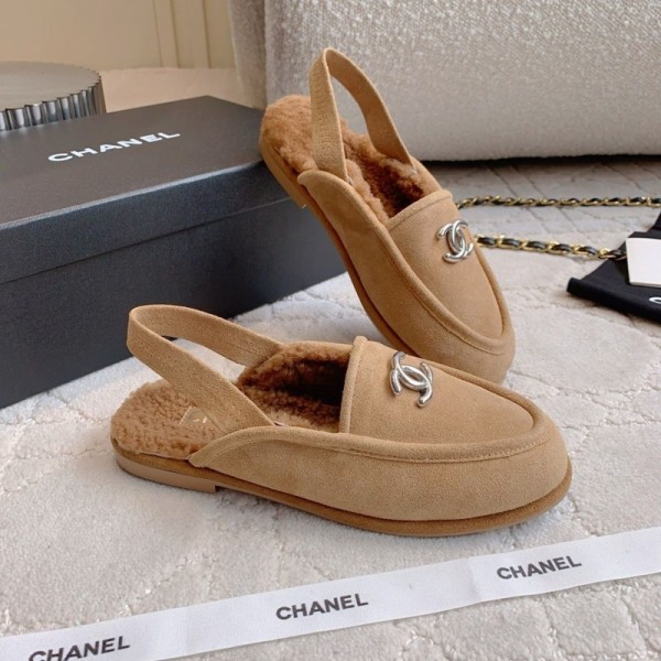 Chanel シャネル ブランドボアシューズ ファーミュール ローファー 裏 ボアスリッパ フェイクスリッパ カジュアル 紐靴 紐 225¬250cm スリッポン 歩きやすい レディース
