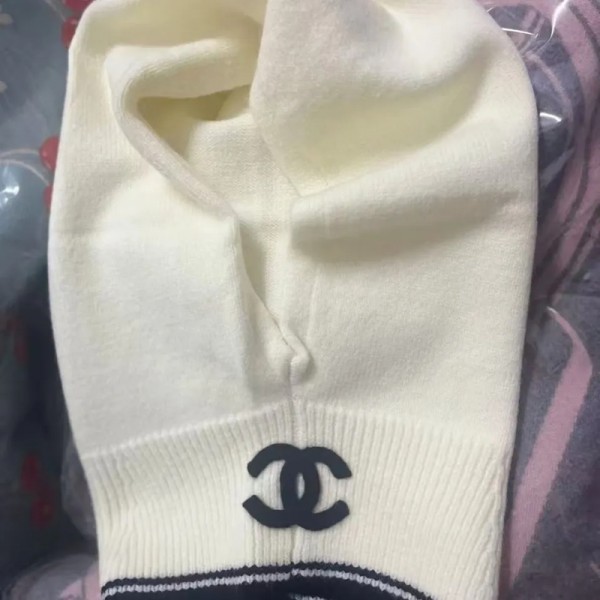 Chanel シャネルハイブランド 秋冬 ニット帽 レディース 冬 バラクラバ 帽子 ネックウォーマー 一体化セット ハット 防寒防風 フェイスカバー ビーニー ニットキャップ 暖かい スノーボード スキー 自転車 釣り 登山 通勤 通学 頭