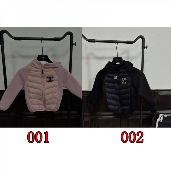 Chanel シャネルブランド子供服 ダウンコート ダウンジャケット キッズジャケット 110-170cm 冬服 防寒 コート フード付き 厚手 ガールズ キッズ 幼児 アウター かわいい 子供服 ブルゾン 女の子 アウター