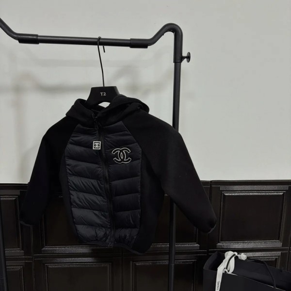 Chanel シャネルブランド子供服 ダウンコート ダウンジャケット キッズジャケット 110-170cm 冬服 防寒 コート フード付き 厚手 ガールズ キッズ 幼児 アウター かわいい 子供服 ブルゾン 女の子 アウター