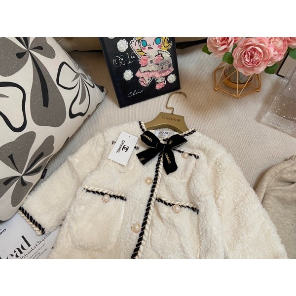 ブランドシャネルガールズ ウィンターコート ワイドパンツ 2点セット Chanel キッズ フリースジャケット ズボン ジャケット ジップアップ ベビー 厚手 暖かい アウター オーバーコート上下セット90-160cm