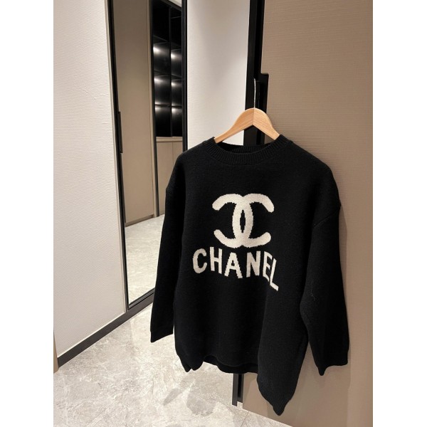 Chanel シャネルブランドセーター レディース ニット ケーブル編み ドロップショルダー 丸首 長袖 トップス 厚手 暖かい ゆったり 体型カバー 伸縮性 可愛い おしゃれ カジュアル 通勤 プルオーバー 秋 冬
