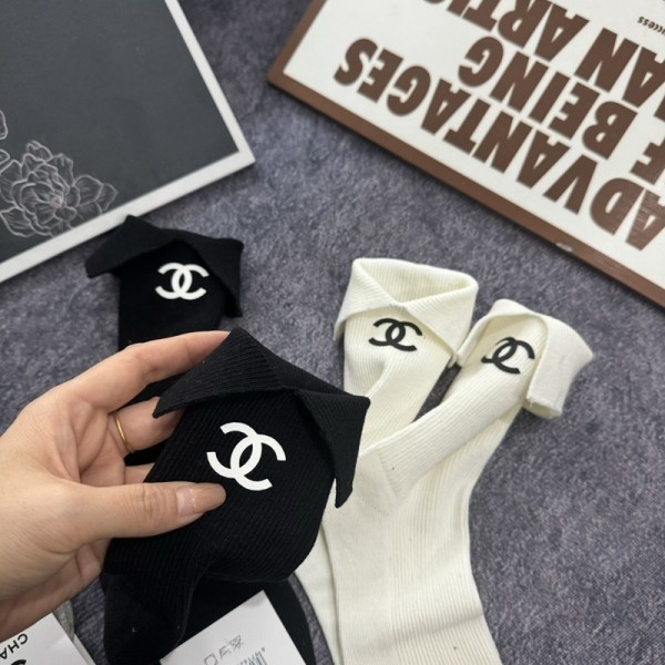 Chanel シャネルハイブランド ソックス 綿製レディース向け 靴下 かわいいブランド ストッキング 大人気コットン 靴下 メンズ 通気性