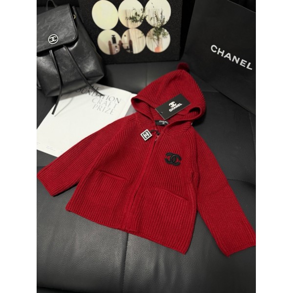 Chanel シャネルブランドヘビー服 ニット セーター ジップアップ ニットパーカー 73¬100cm キッズ コート 子供セーターアウター ニットセーター 長袖 防寒 保温 韓国風 柔らか ガールズ 可愛い お洒落 暖か リブ編み アウトドア 部屋着