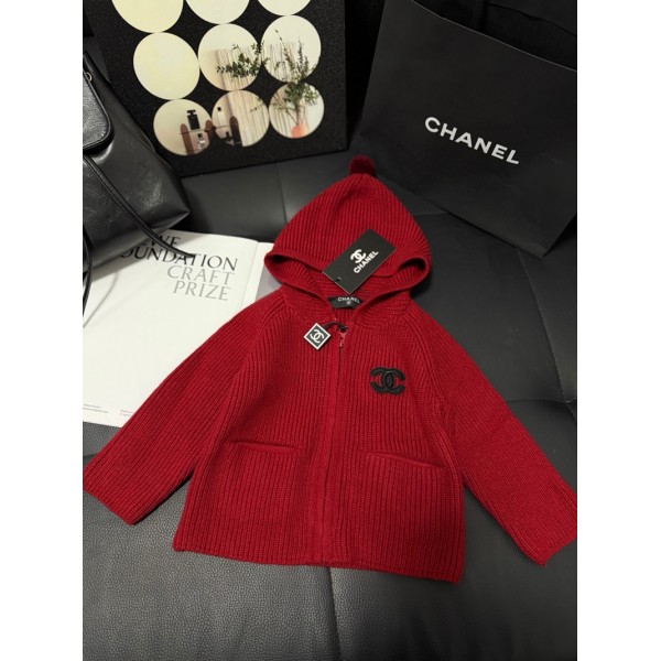 Chanel シャネルブランドヘビー服 ニット セーター ジップアップ ニットパーカー 73¬100cm キッズ コート 子供セーターアウター ニットセーター 長袖 防寒 保温 韓国風 柔らか ガールズ 可愛い お洒落 暖か リブ編み アウトドア 部屋着