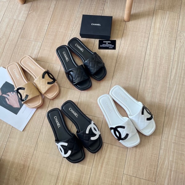 Chanel シャネルブランドスリッパ レディース ミュールシューズ 蒸れない 通気性 225¬260cm ビーチサンダル 洗濯可 サンダル 軽量 室内履き 厚底 柔らか 前開き 室内スリッパ 滑り止め 来客用 