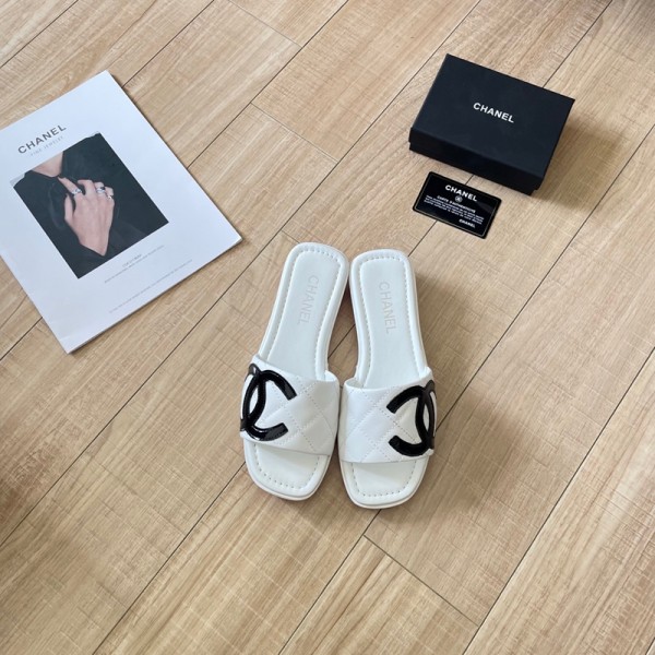 Chanel シャネルブランドスリッパ レディース ミュールシューズ 蒸れない 通気性 225¬260cm ビーチサンダル 洗濯可 サンダル 軽量 室内履き 厚底 柔らか 前開き 室内スリッパ 滑り止め 来客用 