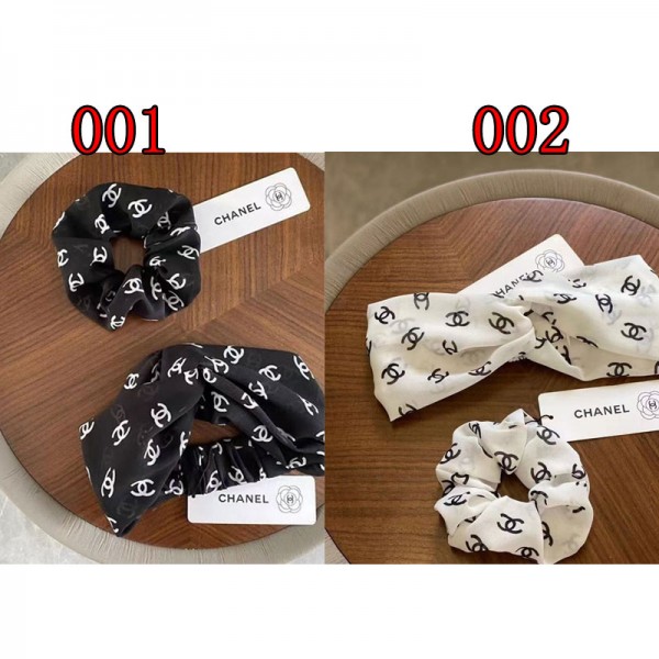Chanel シャネルブランドヘアバンドレディースヘアシュシュ かわいい ブランドヘアゴム ヘアターバンセット 女性 ブランドヘアアクセサリー 髪アレンジ