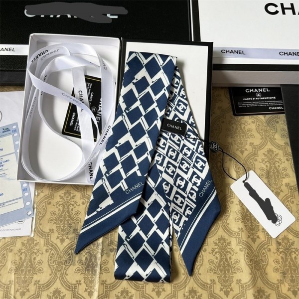 シャネルChanel レディース スカーフ シルク風 ブランドリボンスカーフ 細長 ツイリー ネッカチーフ ヘアバンド バッグ飾り 多機能 ファッション 小物 通勤 旅行 春夏秋冬 おしゃれ プレゼント