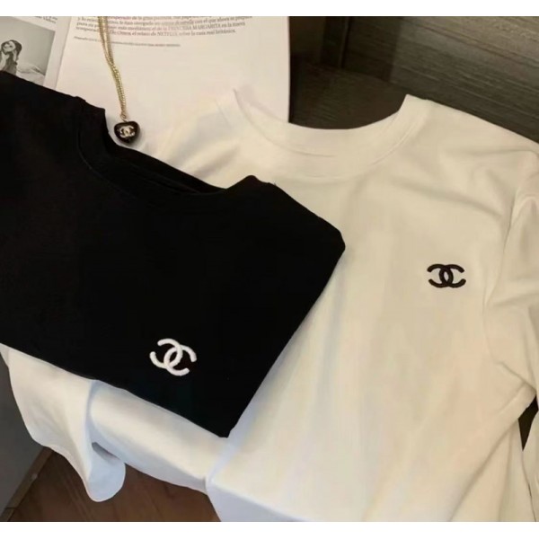 Chanel シャネルハイブランドtシャツ偽物レディースメンズ ハイブランド半袖tシャツ 男女兼用 ブランド 服 コピー 激安屋20代 30代40代tシャツ 激安パロディ S-4XL