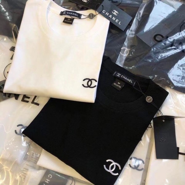 Chanel シャネルハイブランドtシャツ偽物レディースメンズ ハイブランド半袖tシャツ 男女兼用 ブランド 服 コピー 激安屋20代 30代40代tシャツ 激安パロディ S-4XL