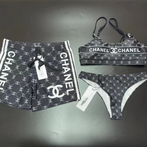 Chanel シャネルブランド水着 ビキニ レディース 2点セット スイムパンツ メンズ 三角 ビキニセット ハイレグ パッド入り キュート 盛れる セパレーツ 海水浴 ビーチパンツ(M¬3XL) 水泳 温泉 砂浜 女性用水着 S¬XL