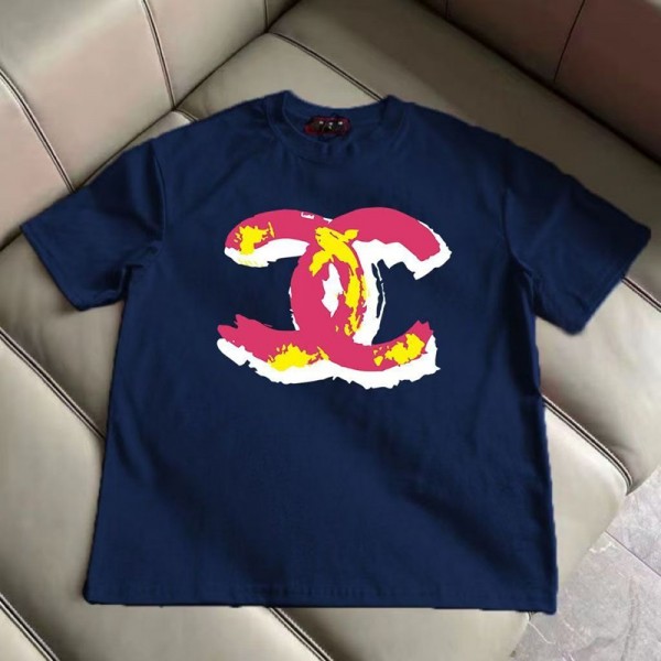Chanel シャネルブランド半袖 tシャツカットソー コピーペア揃いtシャツ 夏 ハイブランド半袖tシャツ 男女兼用 大人の上質Tシャツ  S-3XL