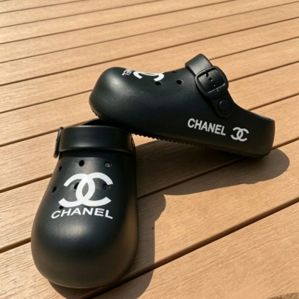 Chanel シャネルブランドレディース クロッグスリッパ 厚底 EVA サンダル 軽量 かわいい 人気 クロッグサンダル バンギャル おしゃれ 流行り 立ち仕事 看護師 旅行に最適 230¬250cm