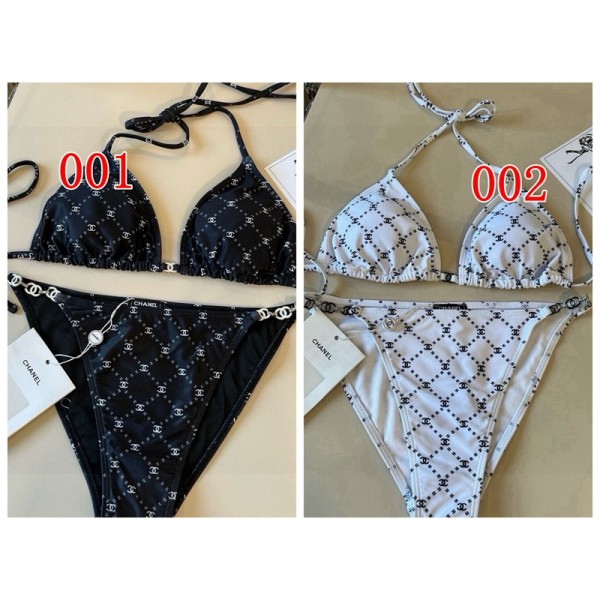 Chanel シャネルブランドコピー ビキニ セクシー おしゃれきれいめ 大人 水着 ビーチウェア ママ 水着 体型カバー セクシー大きいサイズ 体型カバー スイムウェア S-XL