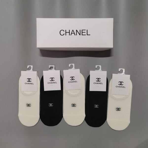 Chanel シャネルハイブランド ソックス 綿製レディース向け 靴下 かわいいブランド ストッキング 大人気コットン 靴下 メンズ 通気性