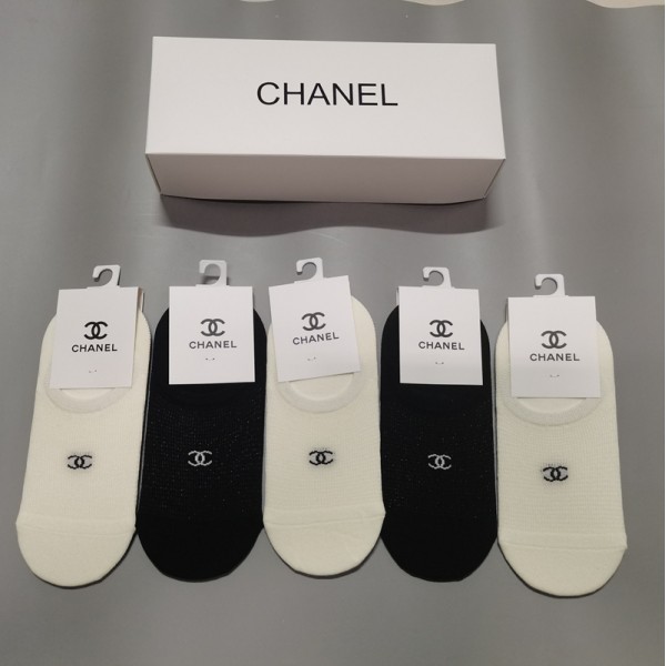Chanel シャネルハイブランド ソックス 綿製レディース向け 靴下 かわいいブランド ストッキング 大人気コットン 靴下 メンズ 通気性