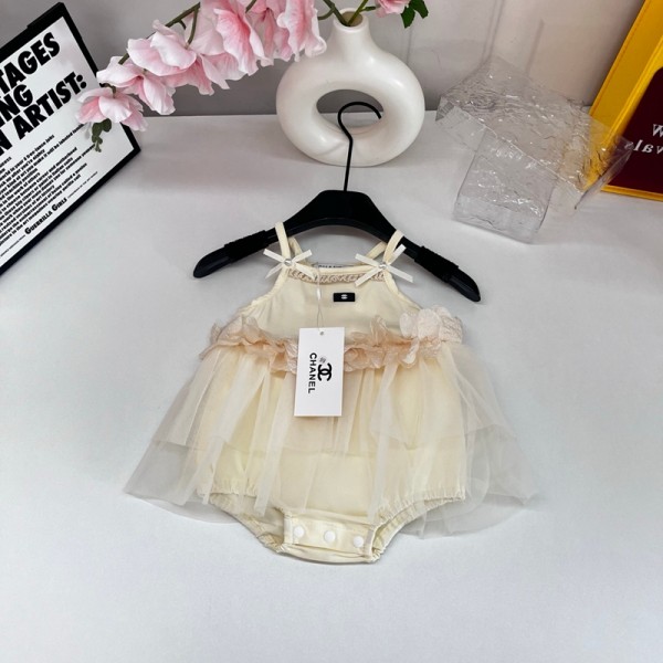 Chanelブランドシャネルベビー服 女の子 赤ちゃん服 新生児服 ロンパース キャミソール カバーオール インナー オーバーオール 外出着 夏服 ノースリーブ 66¬90cm