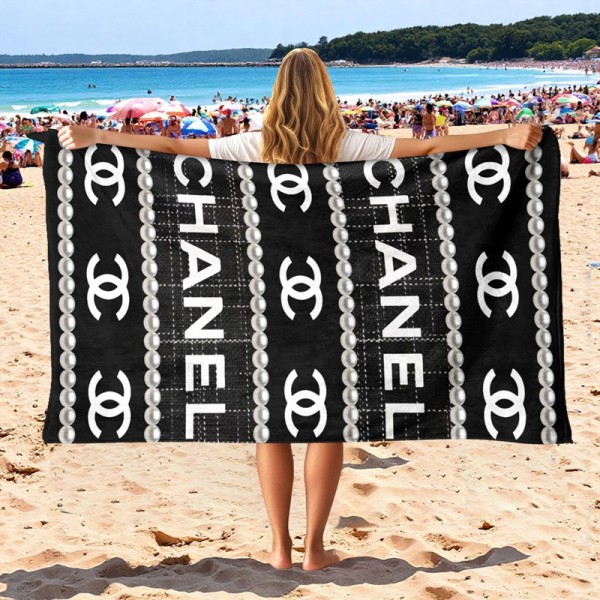シャネル タオル chanel風ビーチ フェイスハンドタオル ハンカチココマーク