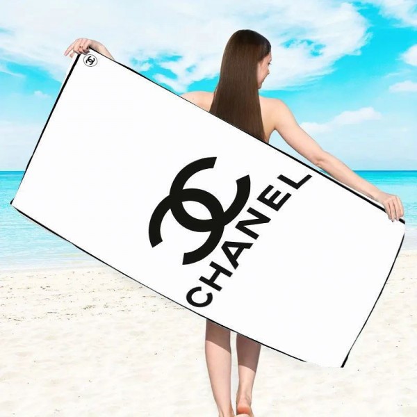シャネル タオル chanel風ビーチ フェイスハンドタオル ハンカチココマーク