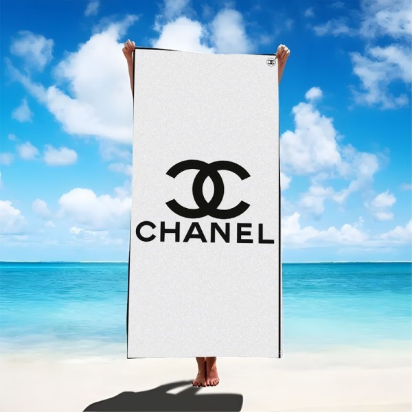 Chanel シャネルビーチタオル 激安 人気 ビーチタオル 軽量 ハイブランドシャワータオル 大幅 吸水タオル フェイスタオル ブランドスポーツタオル 人気