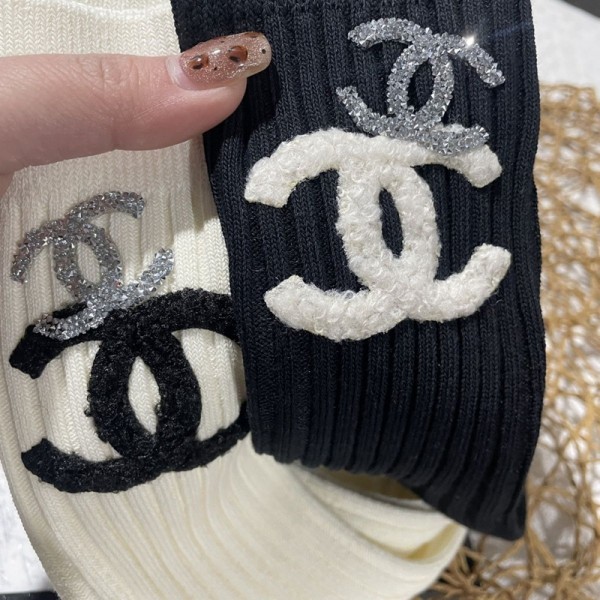 Chanel シャネルハイブランド ソックス 綿製コットン 靴下 メンズ 通気性ブランドミドルソックス 高品質ブランドソックス 男女兼用 ファッション