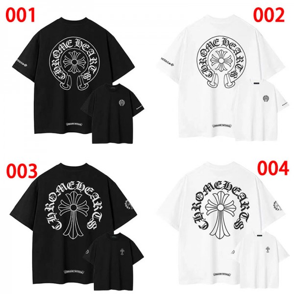 クロムハーツ Chrome Heartsブランド半袖tシャツハイブランドtシャツ偽物レディースメンズブランドtシャツオーバーサイズ韓国 パチモン tシャツ S¬5XL