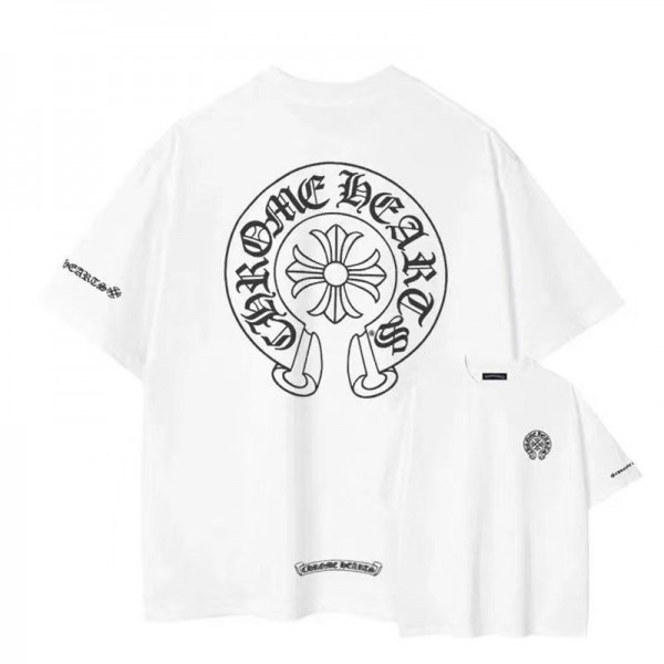 クロムハーツ Chrome Heartsブランド半袖tシャツハイブランドtシャツ偽物レディースメンズブランドtシャツオーバーサイズ韓国 パチモン tシャツ S¬5XL
