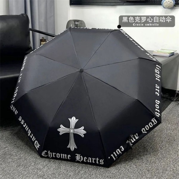 ブランド クロムハーツ 折りたたみ傘 ワンタッチ自動開閉 Chrome Hearts メンズ傘 大きい 逆折り式 折り畳み傘 風に強い テフロン加工 耐風撥水 丈夫耐久 折りたたみ日傘 遮光遮熱 UVカット 晴雨兼用傘 梅雨対策 台風対応 豪雨対応