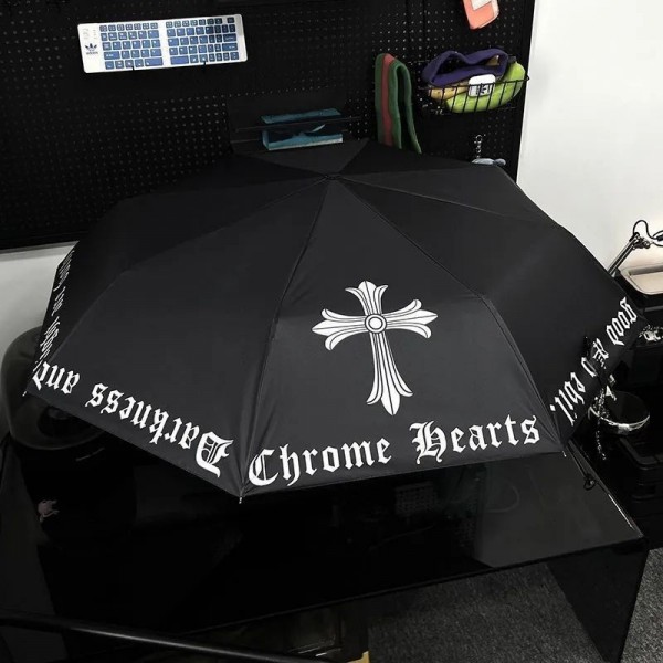 ブランド クロムハーツ 折りたたみ傘 ワンタッチ自動開閉 Chrome Hearts メンズ傘 大きい 逆折り式 折り畳み傘 風に強い テフロン加工 耐風撥水 丈夫耐久 折りたたみ日傘 遮光遮熱 UVカット 晴雨兼用傘 梅雨対策 台風対応 豪雨対応
