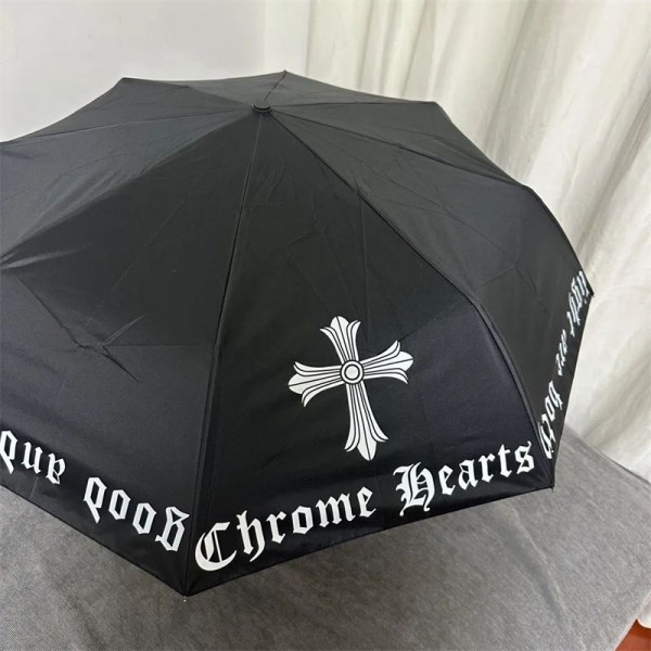 ブランド クロムハーツ 折りたたみ傘 ワンタッチ自動開閉 Chrome Hearts メンズ傘 大きい 逆折り式 折り畳み傘 風に強い テフロン加工 耐風撥水 丈夫耐久 折りたたみ日傘 遮光遮熱 UVカット 晴雨兼用傘 梅雨対策 台風対応 豪雨対応