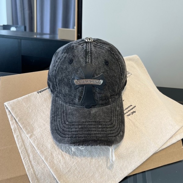 クロムハーツ Chrome Heartsブランドキャップ デニムキャップ 深め サイズ調整ストラップ付 レディース 春 夏 秋 冬 春服 夏服 秋服 冬服 帽子 デニム カジュアル 紫外線対策 日焼け対策 日差し対策