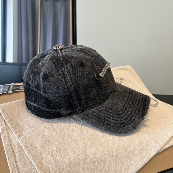 クロムハーツ Chrome Heartsブランドキャップ デニムキャップ 深め サイズ調整ストラップ付 レディース 春 夏 秋 冬 春服 夏服 秋服 冬服 帽子 デニム カジュアル 紫外線対策 日焼け対策 日差し対策